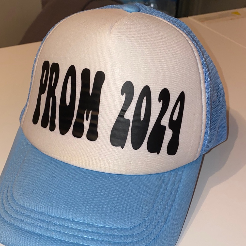 Vienna Prom Blue and White Hat